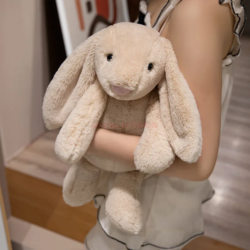 New 20/30/45cm Kawaii Long Ears Looper Rabbit Plush Doll Pillow Gray White Brown Healing Rabbit Plush Toy For Girls Birthday Gif