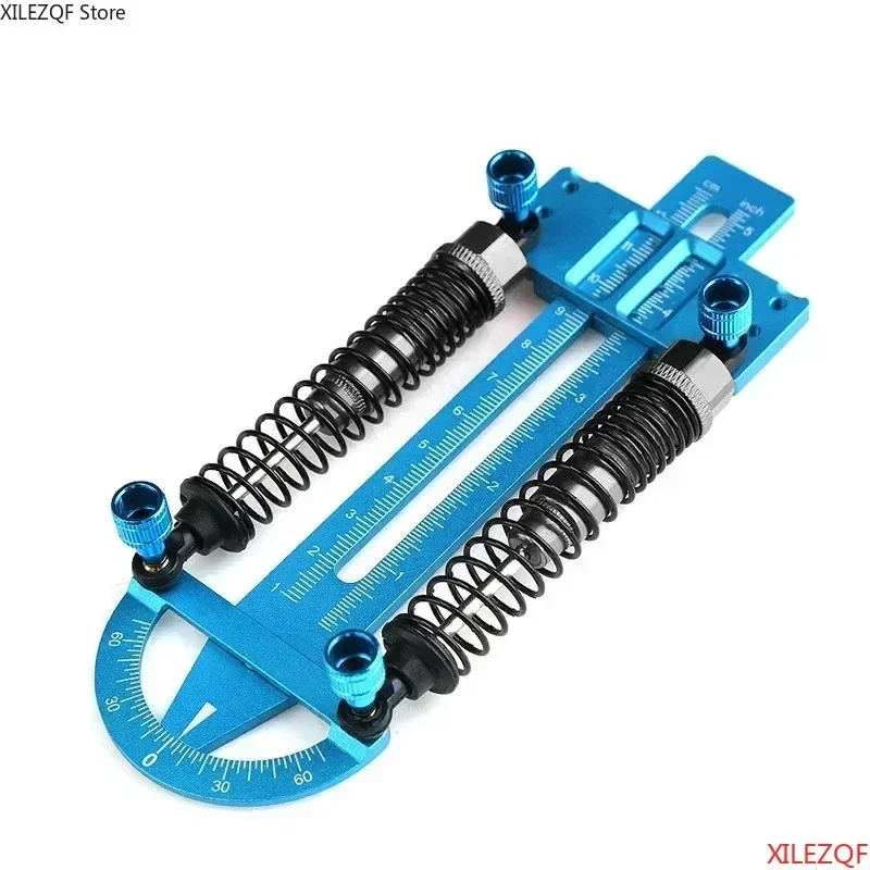 

3 In 1 Height Gauge Ruler Aluminum Metal Parts Wheel RC Road Car Set Up Tool Chassis Camber Ride Dip Angle Suspension Simple Toy