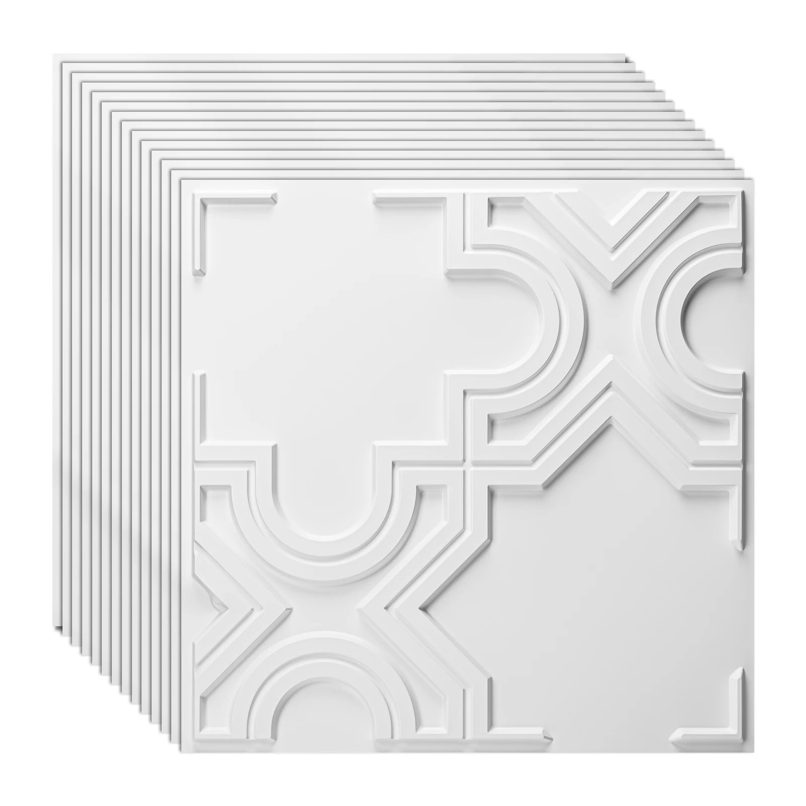 

Art3d 12 packs Square Drop Ceiling Tile 2ft x 2ft, PVC Ceiling panel 24 x 24in.