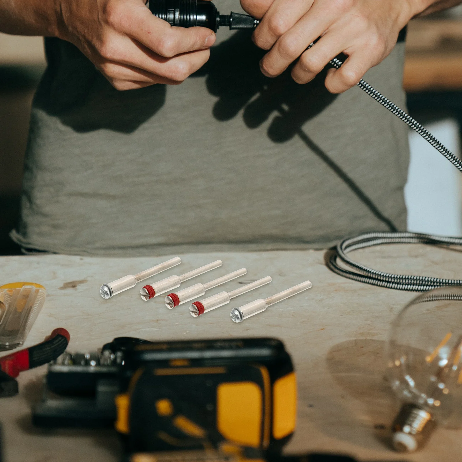 

24Pcs Mandrel for Rotary Tools Screw Mandrel Set Alloy Cutting Arbor Wheel Disc Holder Durable Screw Mandrels