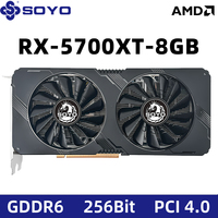 SOYO Новая RX5700XT 8G GDDR6 Память 256Bit HDMI-совместимый DP PCIE3.0x16 для игрового компьютера