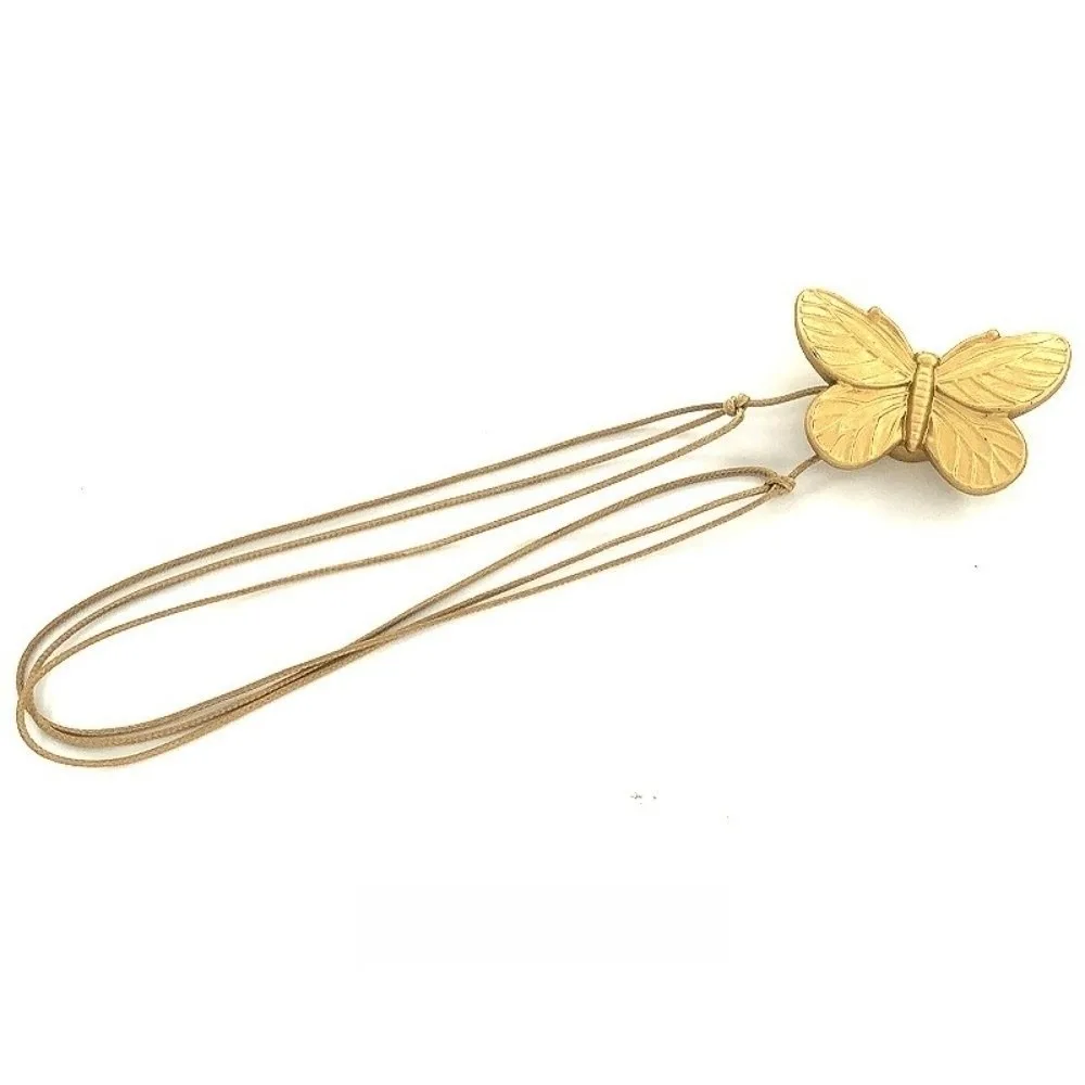 Plastic Magnetic Curtain Tieback Butterfly Shape Magnetic Closure Curtain Buckle Portable Adjustable Rope Curtain Rope Holder