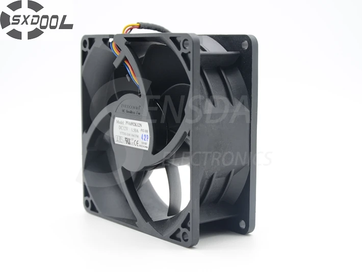 SXDOOL-ventilador de refrigeración Axial con fuerte flujo de aire, dispositivo PVA092K12N 92x92x38 Mm 9238 DC 12V 1.50A 106CFM