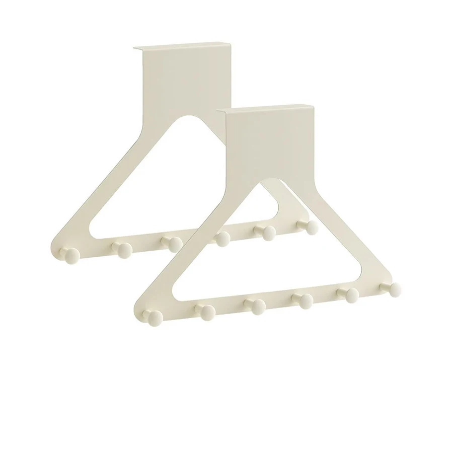 2/4 stuks over-de-deur haken, deurhaken voor ophangen, over-de-deur handdoekenrekken voor de badkamer met 6 kapstokhaken, kapstok
