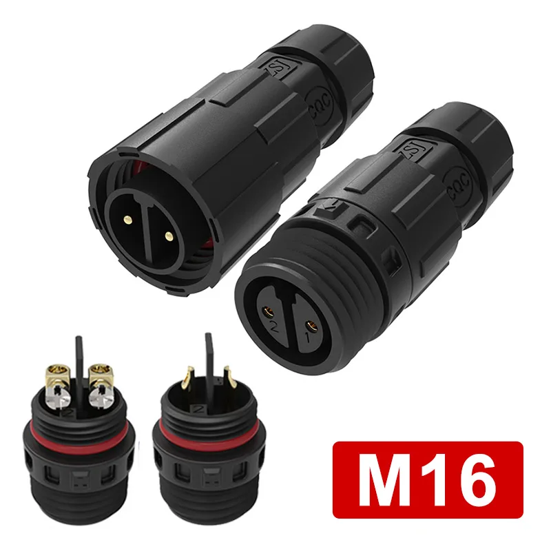 M16 Screw/Welding Connector 2 3 4 5 6 7 8 9 Pin Connector Line Outdoor IP68 Male Female Waterproof Wire Power Aviation Plug