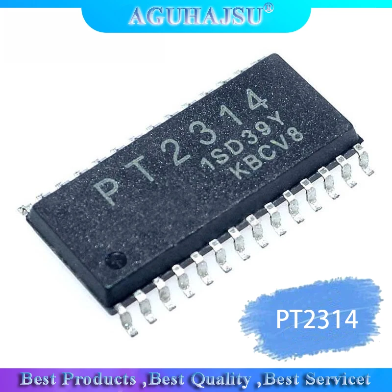 10pcs/lot PT2314 PT2314E SOP-28 molewei 4-channel input audio processor integrated IC chip