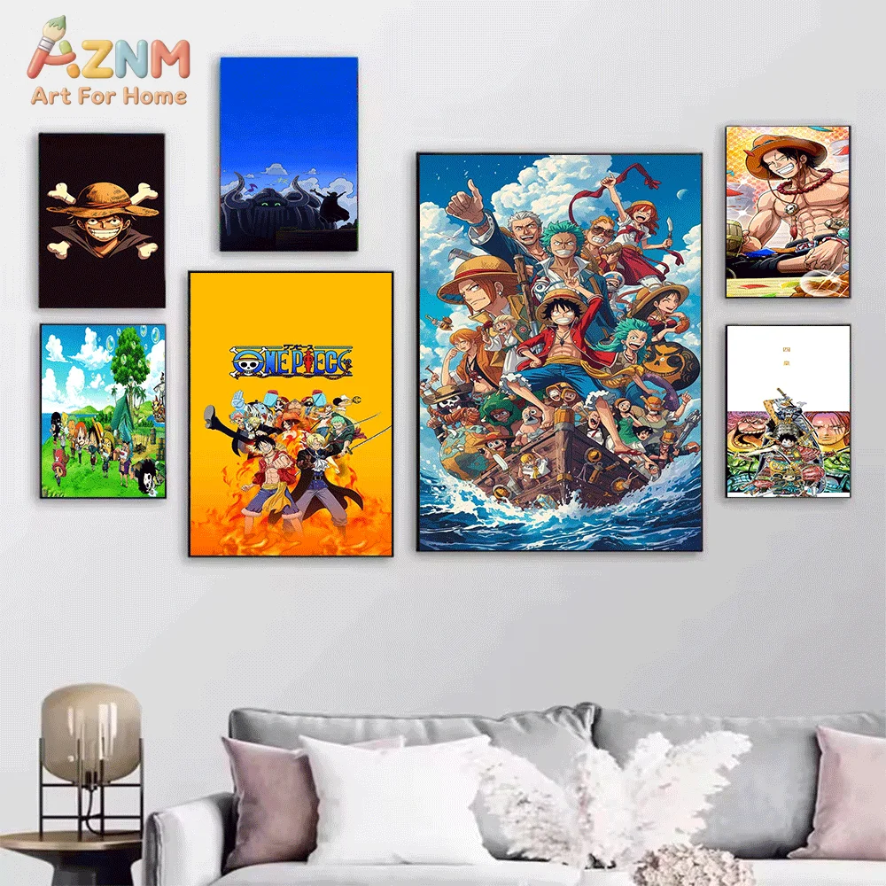 AZNM ingelijste canvas print O - One Piece Straw Hat recensie en prijs