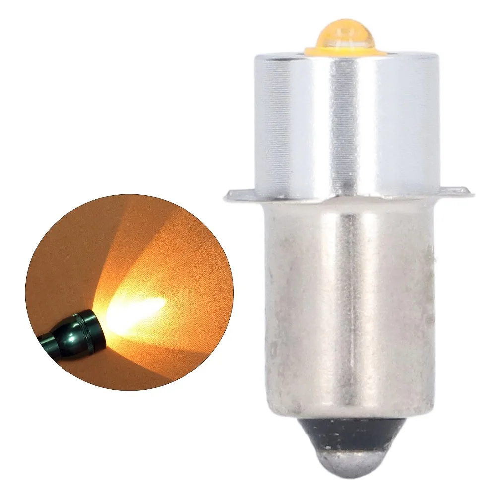 

3W LED Flashlight Bulb 4.5V Warm Light Flashlight Replacement Bulbs P13.5S Base Aluminum Handheld LED Replacement Work Light
