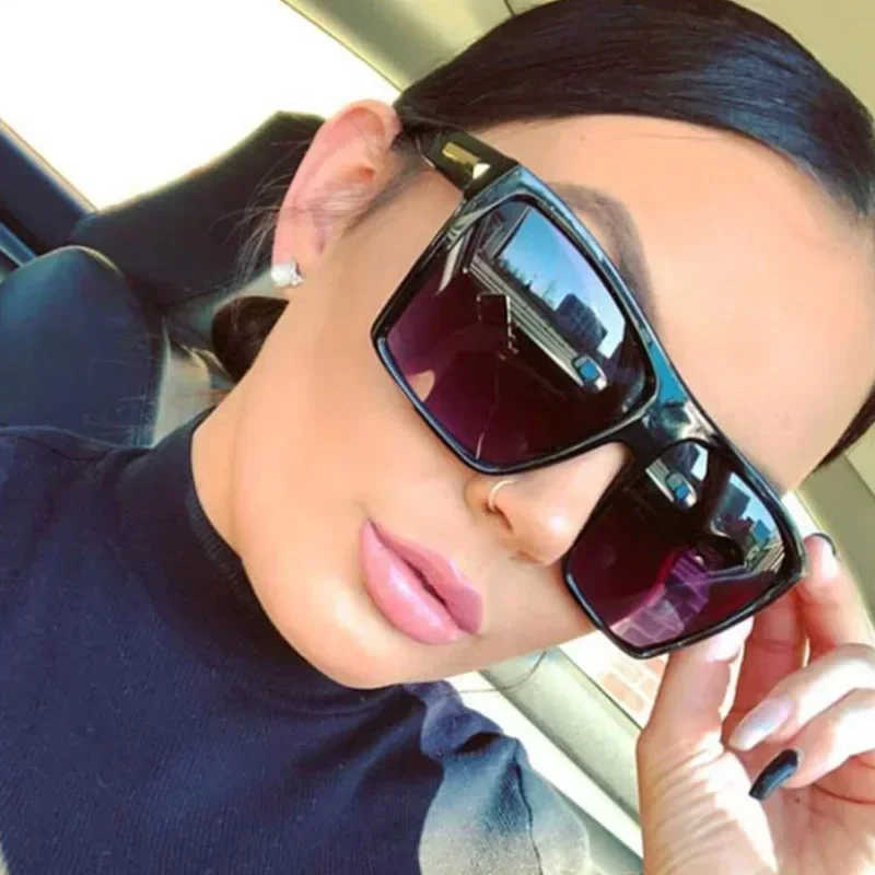 Lunettes de soleil carrées de luxe pour femmes et hommes, miroir élégant, verres cool, couleurs personnalisées, Oculos De Sol