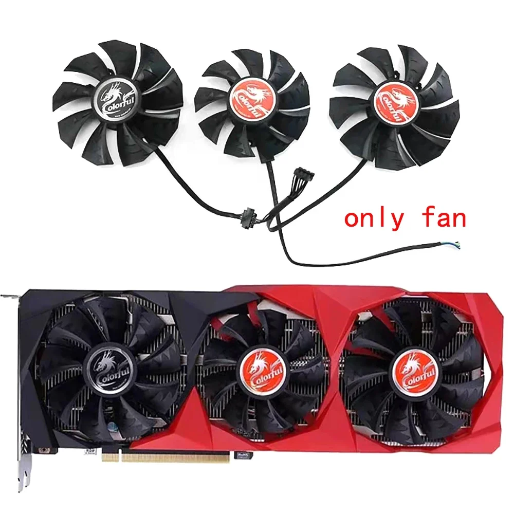 

3PCS 75MM 85MM 4PIN RTX3060 GPU FAN For Colorful rtx3060 GeForce RTX 3090 RTX 3080 GeForce RTX 3080 Ti RTX3070 RTX3060 Ti Fan