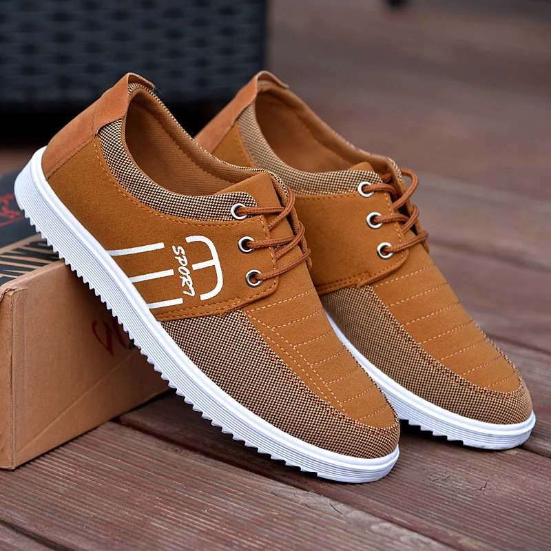 Classic Men Canvas Shoes 2024 New Breathable Men Casual Shoes Comfortable Lace Up Loafers Fashion Anti-Slip Vulcanize Shoes Male