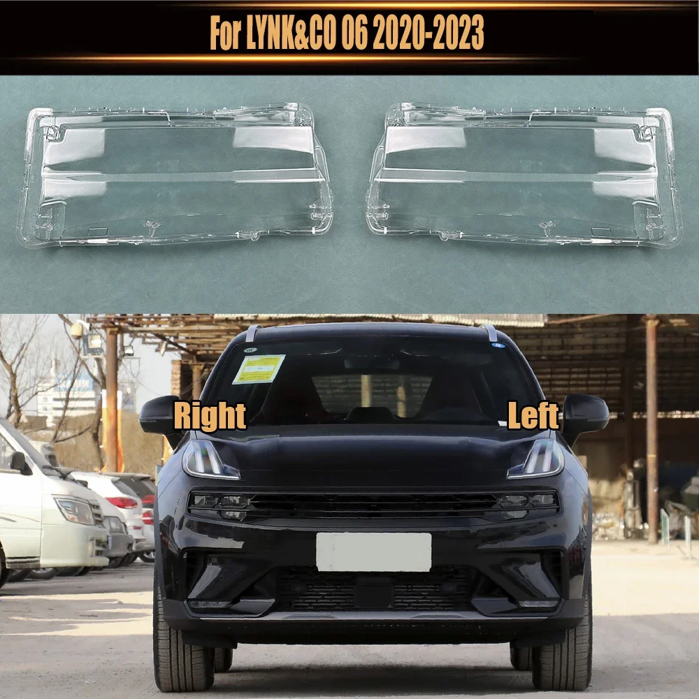 

For LYNK&CO 06 2020-2023 Headlight Cover Transparent Headlamp Shell Lamp Shade Lens Replace Original Lampshade Plexiglass