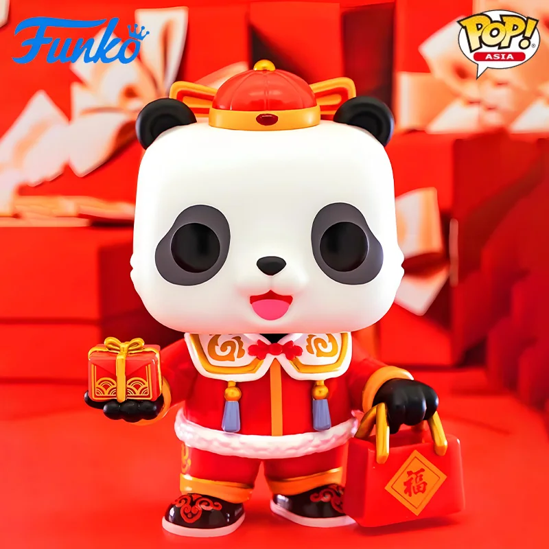 

Genuine Edition FUNKO POP Auspicious Panda Festive Doll Anime Character Action Desktop in-vehicle Decoration Collectible Model