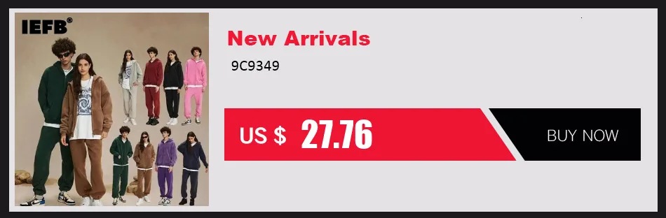 IEFB American Style Male Sweatshirt Pullover Hooded Gradient Color Men Clothing Hole Worn-ount Design Winter Spring New 9W126