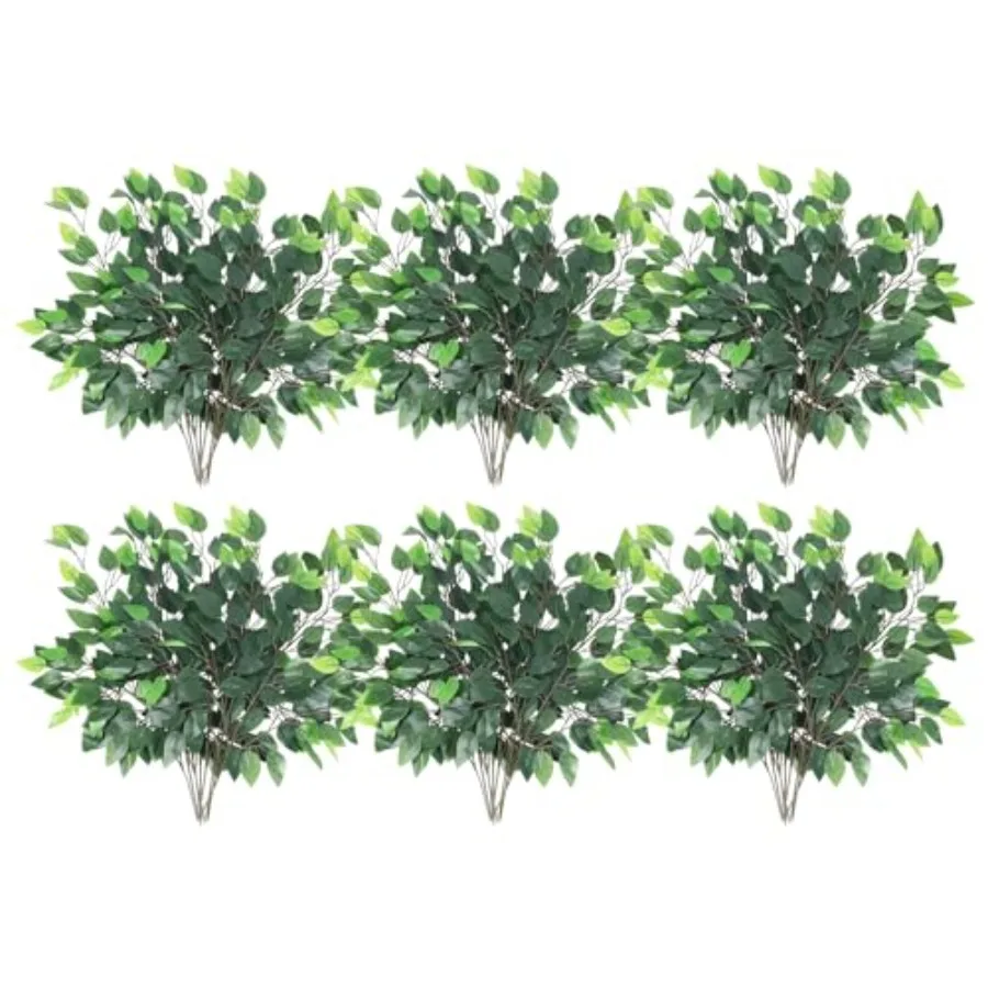 

Искусственные ветки фикуса, имитация веток фикуса, искусственная зелень, шелковые стебли для цветочных композиций, для дерева Бенджамина