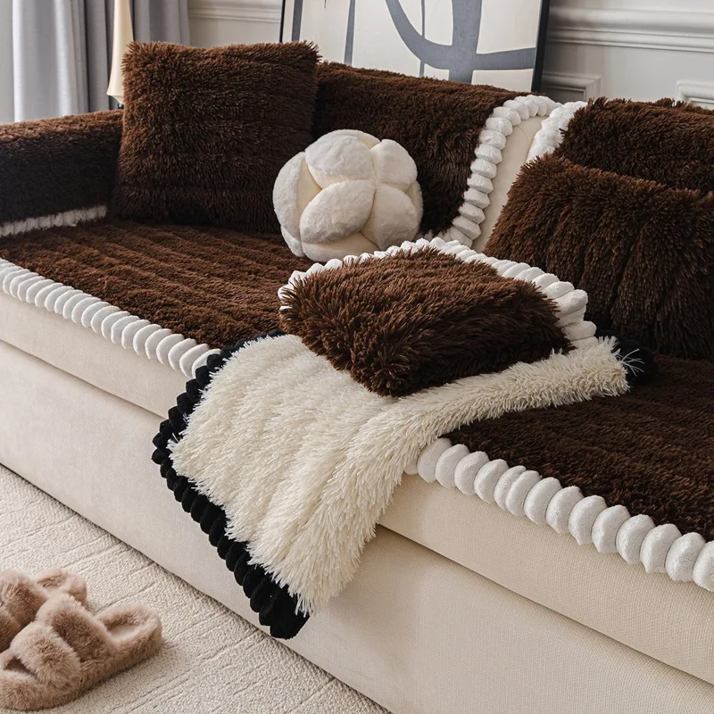 

Новый минималистичный чехол для дивана, тканевый прямой ряд, цельный противоскользящий кожаный чехол для дивана, утолщенный чехол на осень и зиму