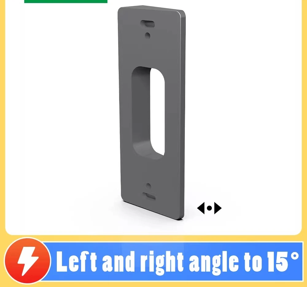 2, doorbell bracket, left and right up and down angle adjustment, mounting plate bracket, wedge doorbell adjuster