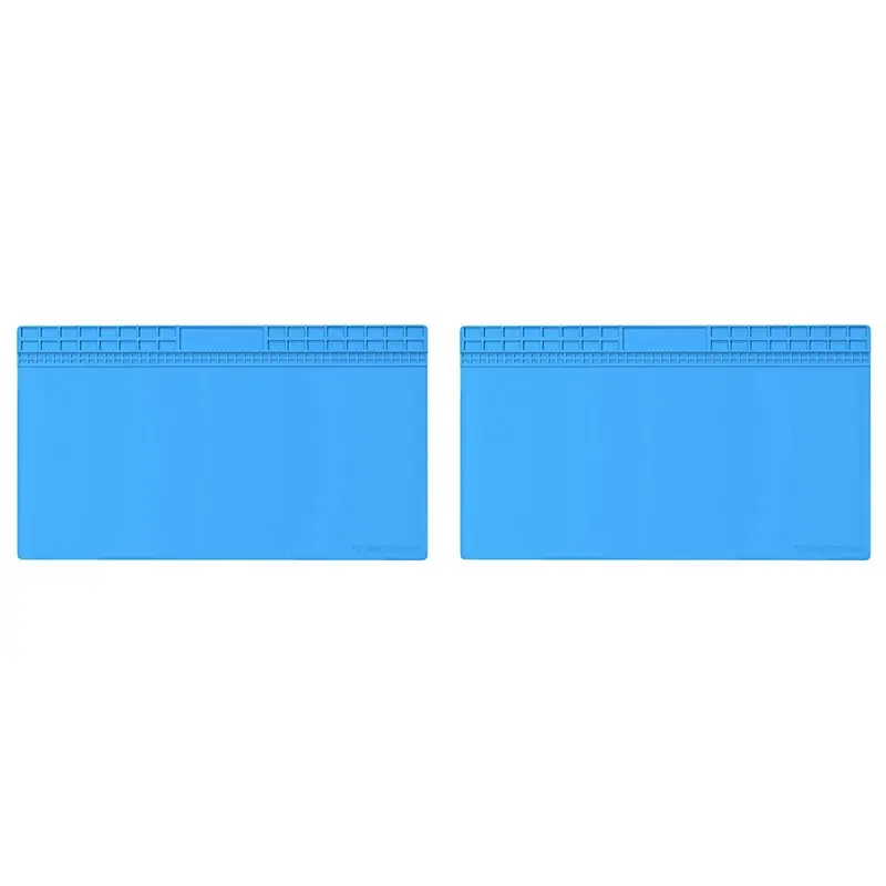 VEHO-2X Super Big 700X400mm Pure Silicon Insulation Pad Repair Work Mat BGA Heat-Resistant Soldering Station Desk Blue