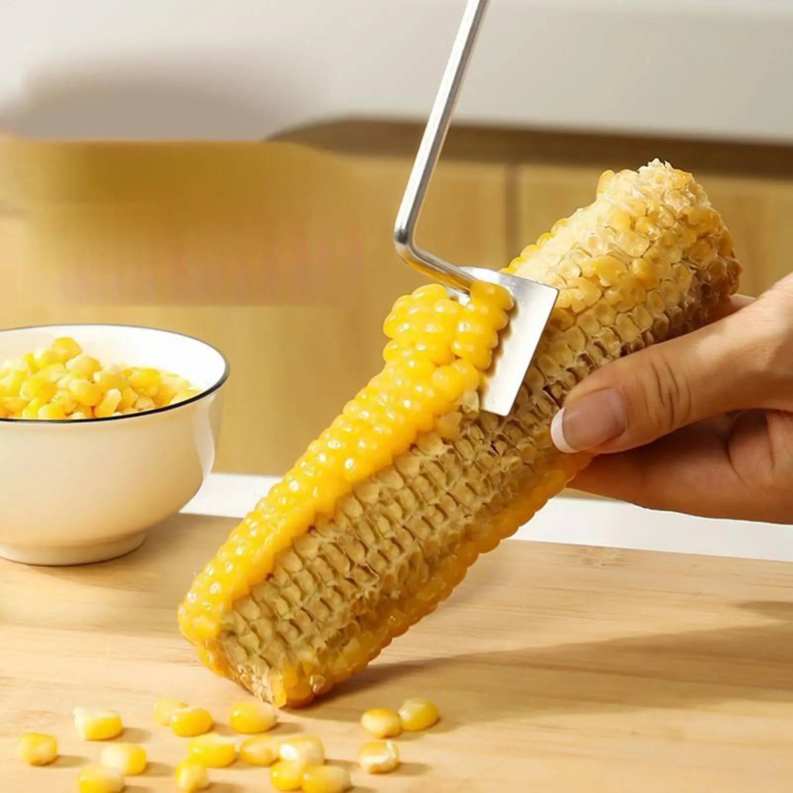 

Corn Stripper Tool Stainless Steel Kitchen Corn Stripper Multifunctional Kitchen Tool Planer For Apartment Restaurant Businesses