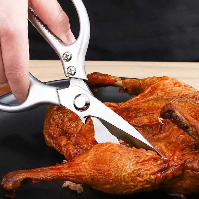 

Chicken Bone Scissors Kitchen Shears Multi-Purpose Food Pre Cut Heavy Duty Poultry Scissors with Comfortable Aluminum Alloy Grip