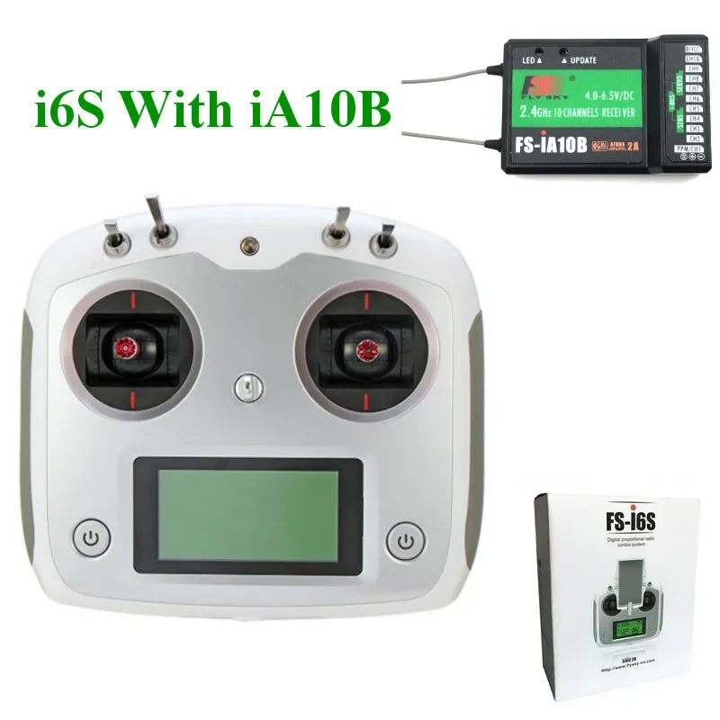 FLYSKY FS-I6S i6S 2.4G 10CH AFHDS 2A Centering Throttle Transmitter with iA6B / iA10B Receiver