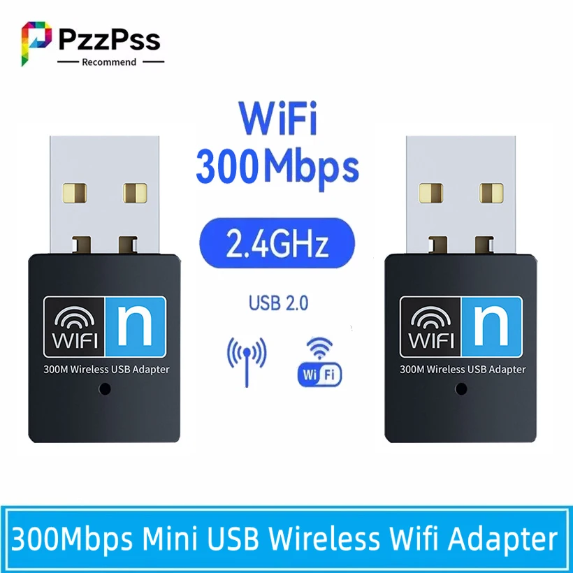 Mini 300Mbps USB Wifi Adapter 2.4GHZ Wireless Wifi Adapter Network Card 802.11n Ethernet Wi-Fi Adapter Lan Wifi Dongle Receiver