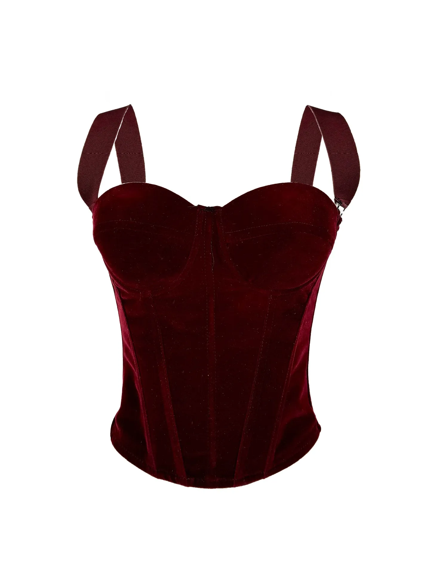 Nuevo, 2025, buena, calidad, terciopelo, corpiño, corsé, corto, Top, mujer, negro, Sexy, sujetador, sólido, fiesta, noche, club, Push-up, chaleco, 4D914