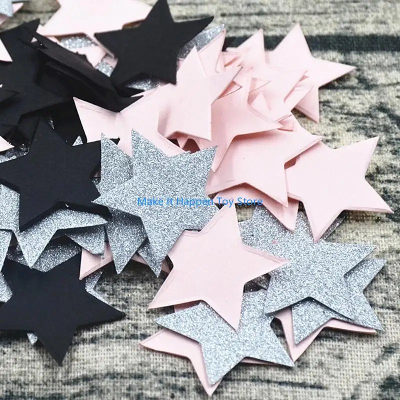 

28EC 100Pcs Glitter Five Stars Paper Table Throwing Confetti Wedding Party Decoration