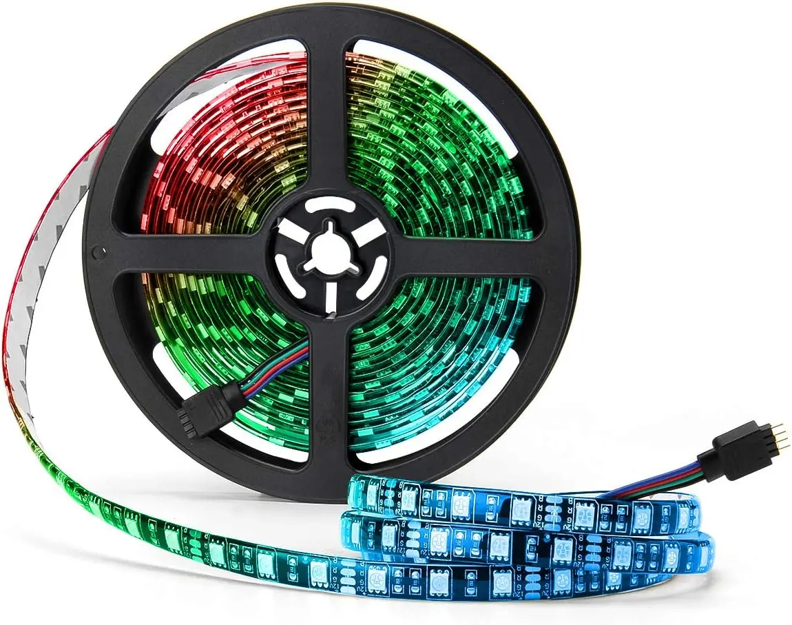 5M LED pasek 5050RGB światła z USB 12V kolorowe dekoracja otoczenia i TV listwa oświetleniowa 24 zestaw zdalnego sterowania na klucz