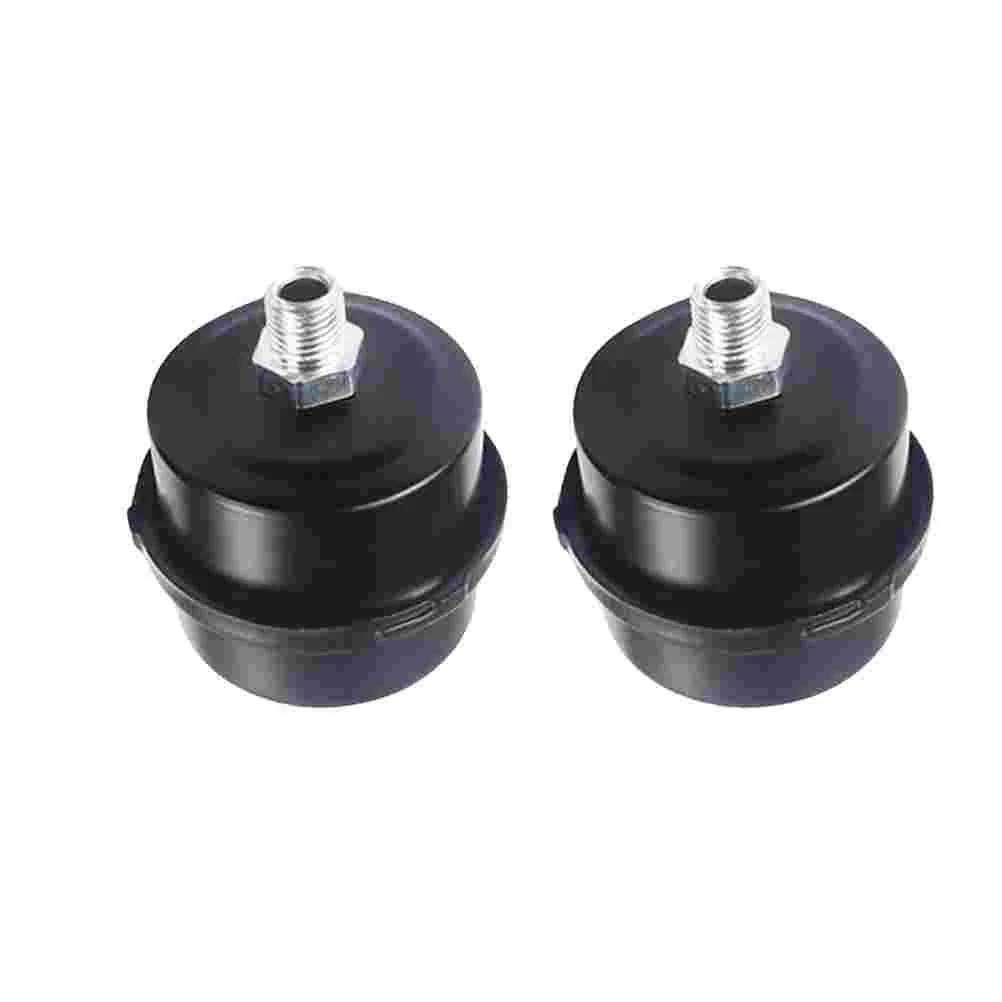 

2pcs Black Iron Shell Air Noise Intake Filter Muffler 1/2 Inch Thread For Oil Free Air Compressor Inlet Parts