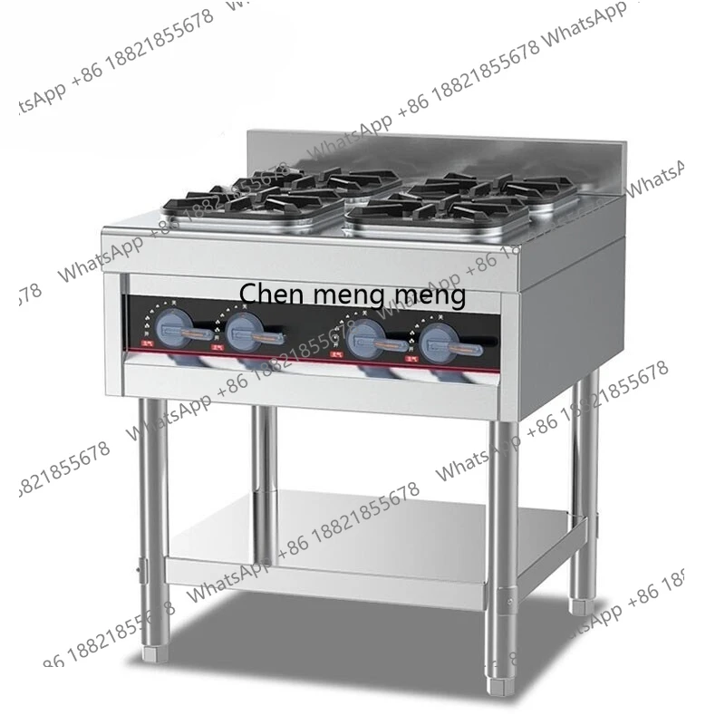 

Commercial pot stove four-head gas stove hotel kitchen enterprise project