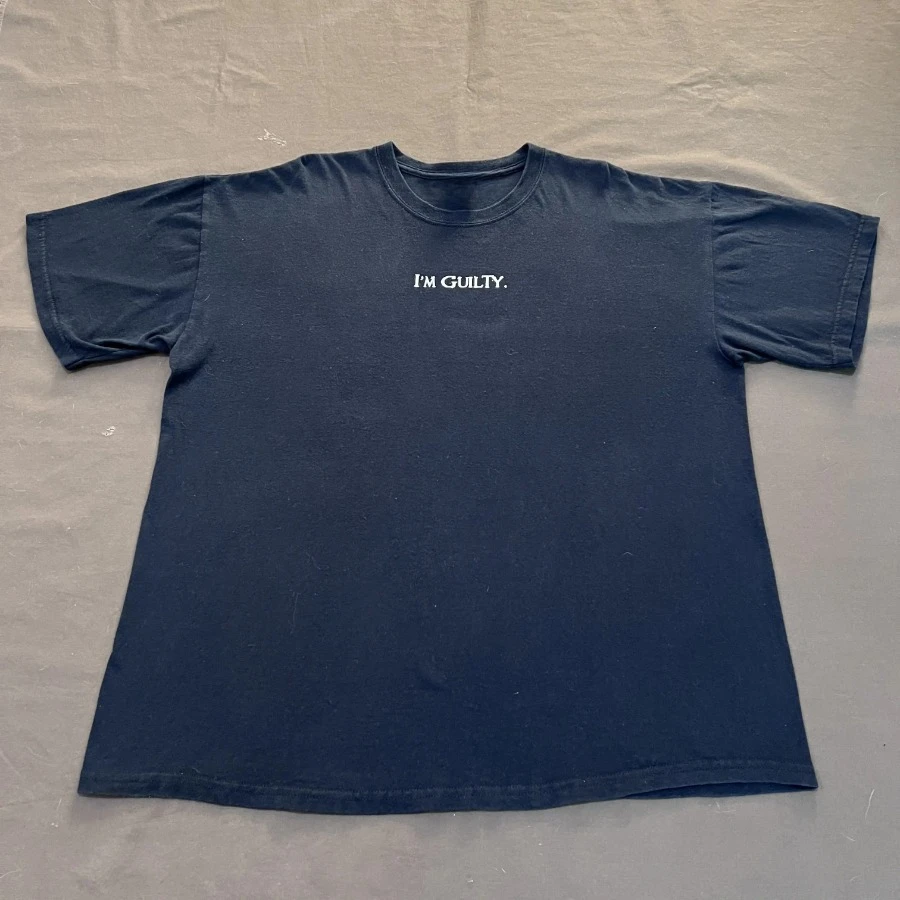 Vintage Y2K I'm Guilty God Jesus Bible Holy Promo Tee Sleeve Men Hip Hop T-Shirt Tee Streetwear Oversized Loose Casual