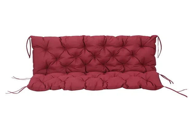 

Outsunny Outdoor Bench Cushion Tufted 3-Seater for Swing Chair Patio Sofa Wine Red