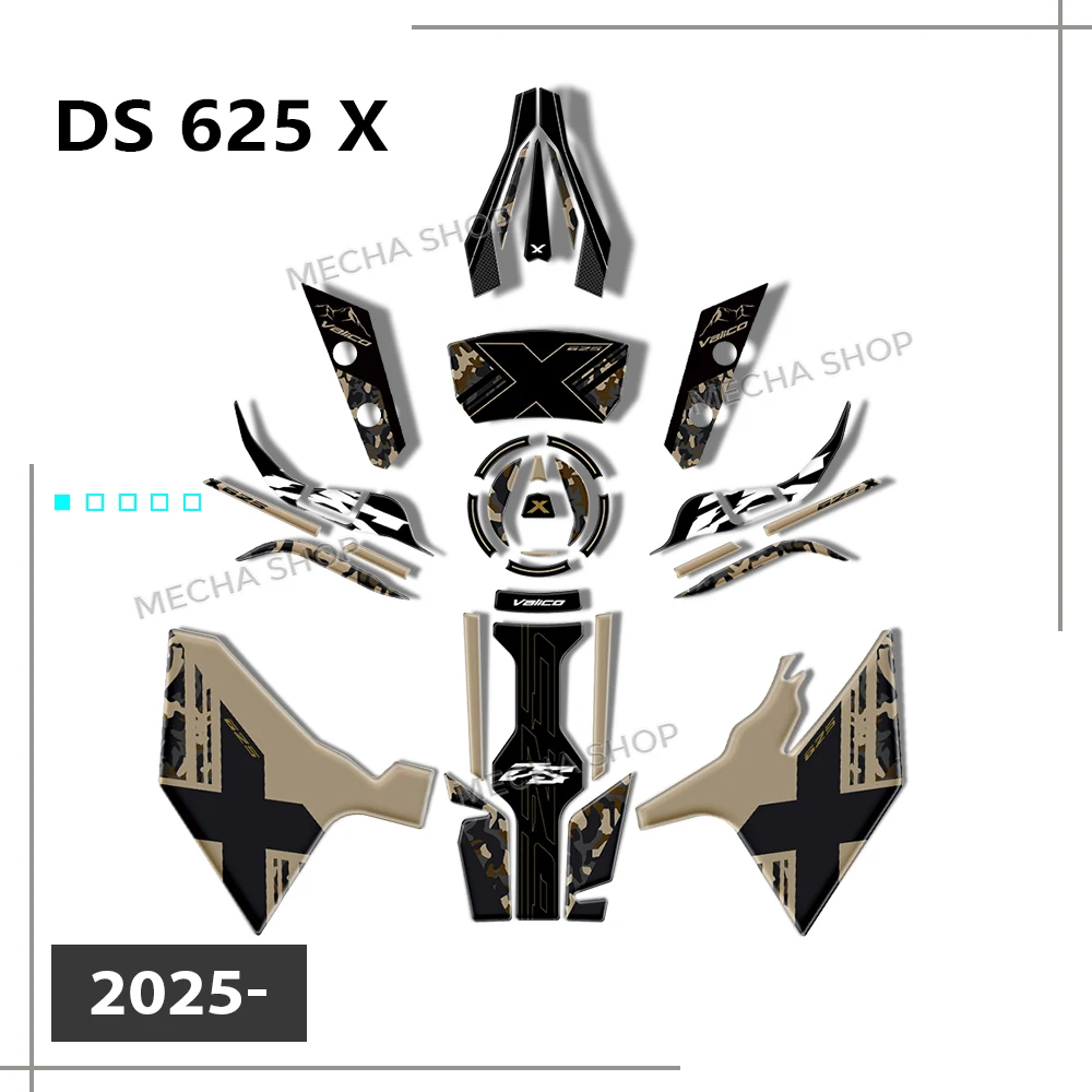 625 DSX Für Voge Valico 625 DSX 625 DSX 2025 3D Harz Schutz Aufkleber Zubehör Tank Pad Kit Aufkleber