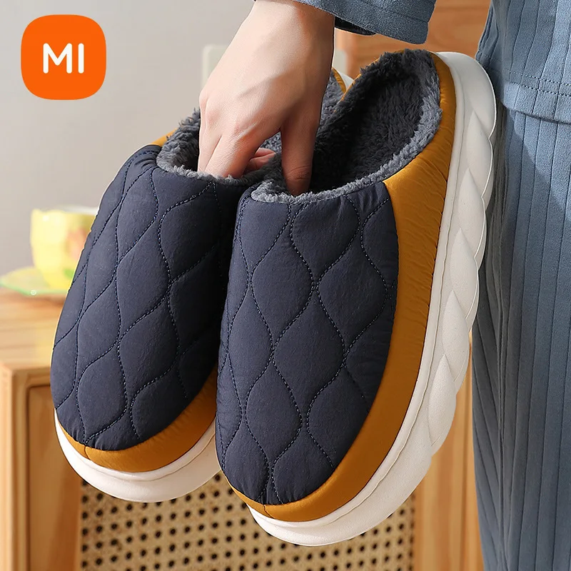 Xiaomi Cozy Winter Man Slippers Fur Home Cotton Shoes Man Fashion Waterproof Slipper Outdoor Soft Non-Slip Woman Indoor Shoe New