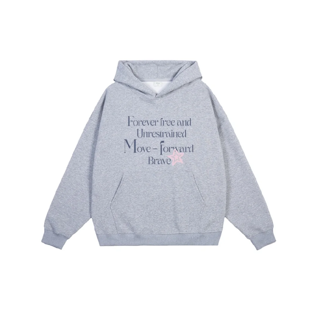 Hip-hop carta impressa gráfico hoodie puro algodão primavera e outono luxo nicho marca moda masculina e feminina y2k hoodie