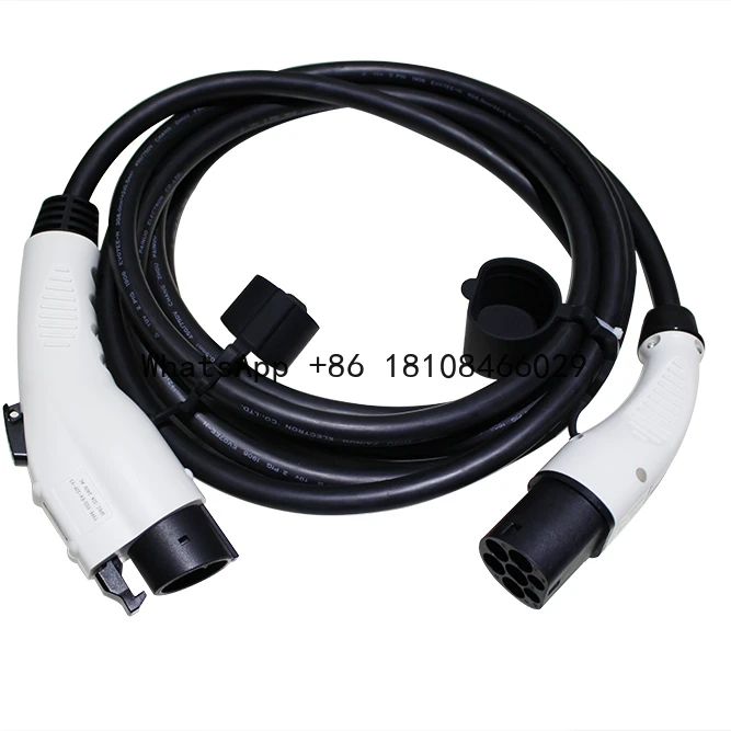 

EV Cable Type 1 to Type 2 16A Wire J1772 Type1 to 62196 Type2 EV Charging Cable