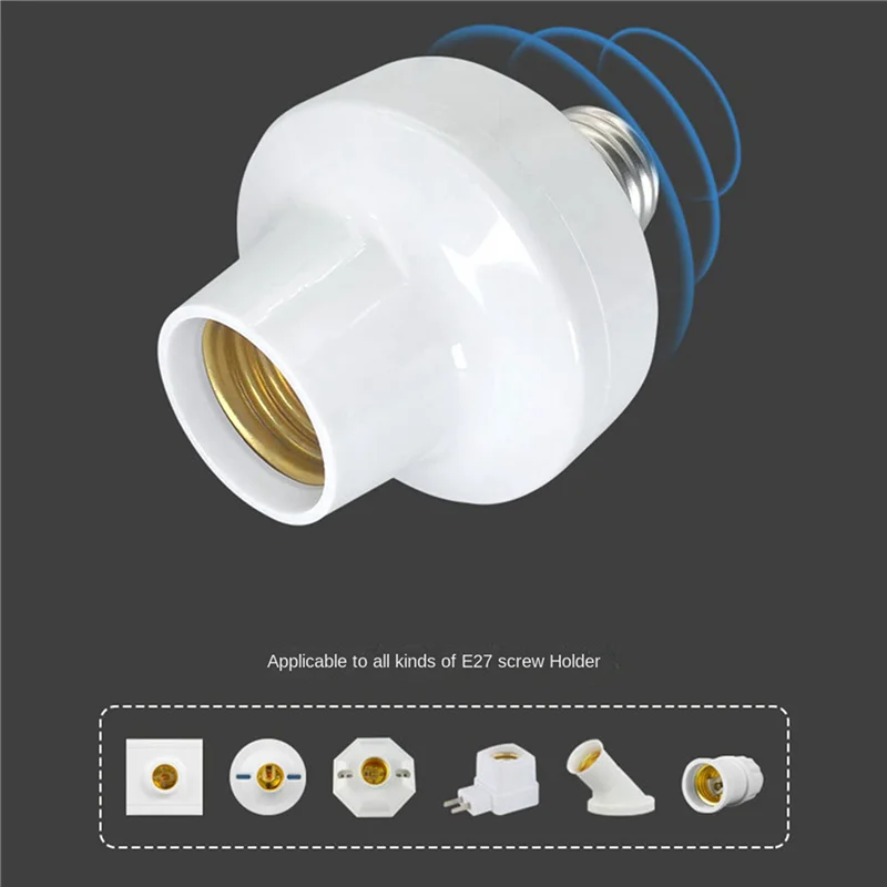 2X E26 E27 Wireless Remote Control Light Socket Lamp Holder 20M Base ON/Off Smart Switch Socket Range Smart Device(220V)-AT36