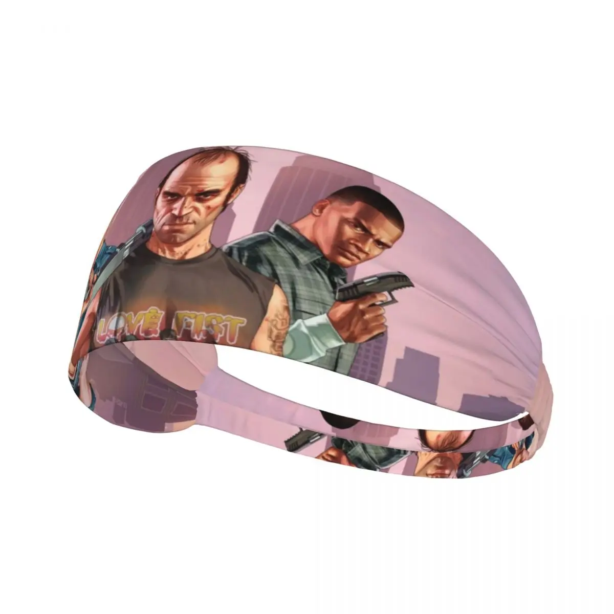 

Custom Grand Theft Autoes Workout Sweatbands Women Men Non Slip Absorbent GTA Adventure Game Headbands Running