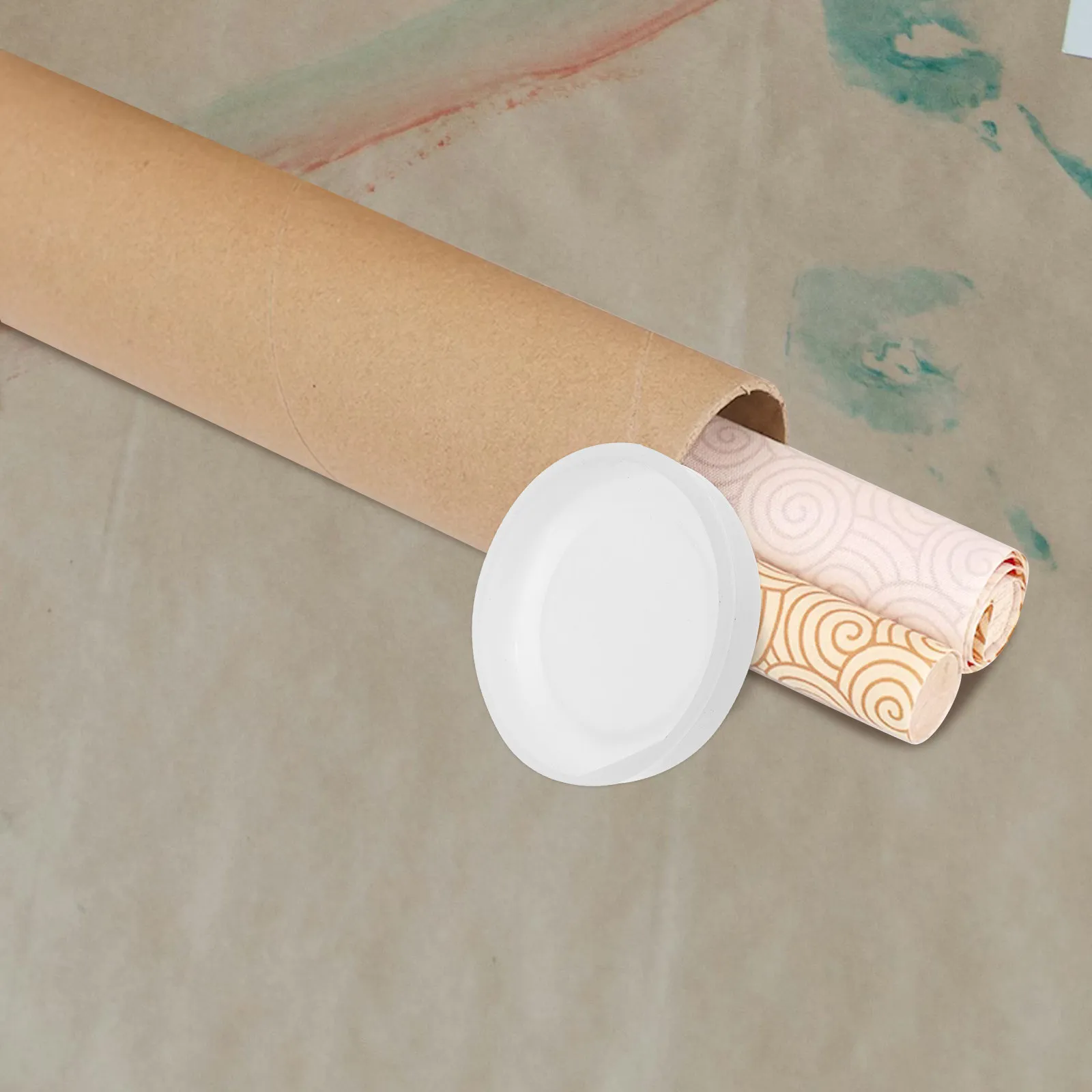 20Pcs Kraft Paper Tube End Caps Plastic Round Protective Plugs for Mailing Tubes Poster Tubes Shipping Tube Caps