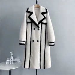 2022 New Wool Fur Coat Women Luxury жилетка женская Jaqueta Puffer Feminina Woolen Clothing Double Face Fur Outwear Winter Warm