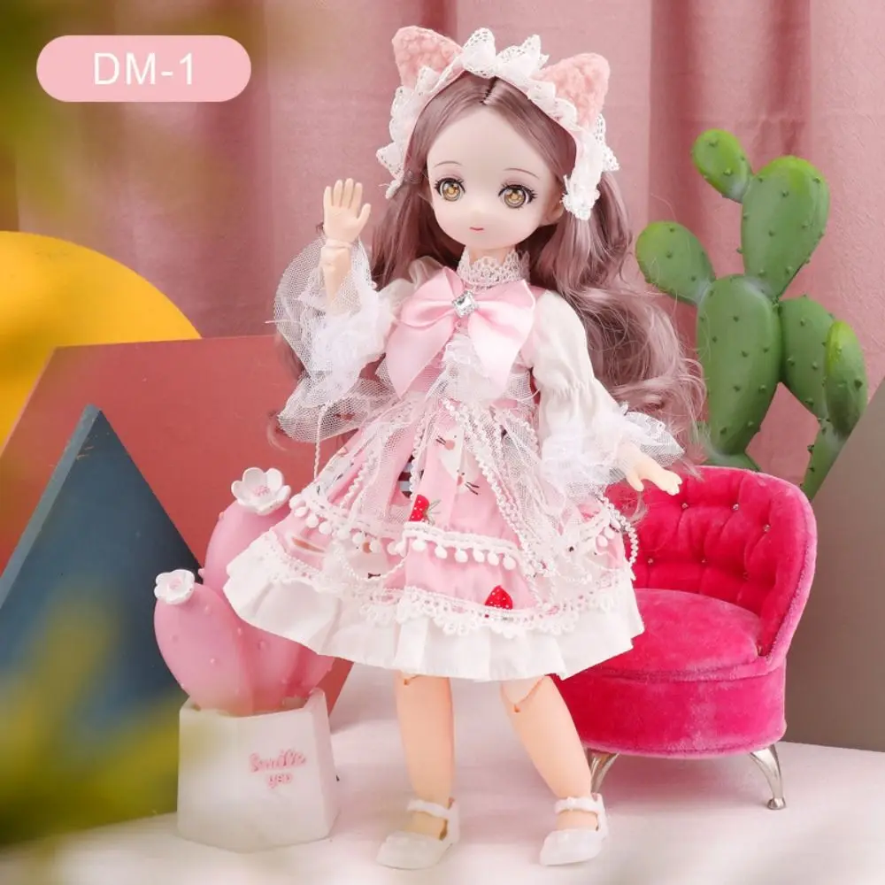 Dress Doll Spherical Joint 30cm Anime Bjd Doll with Clothes Dress Up Hinged Doll Cute Colorful 30cm Articulated Toys Girls Gifts