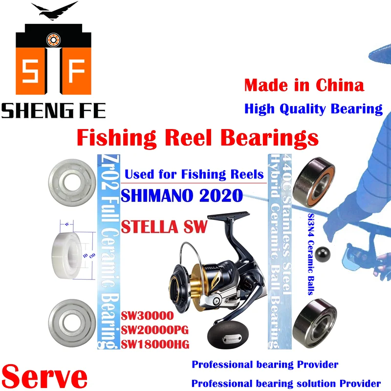 

Ceramic Bearings For SHIMANO 2020 STELLA SW(18000HG/20000PG/30000) Serise Spinning Reels |Ball Bearings