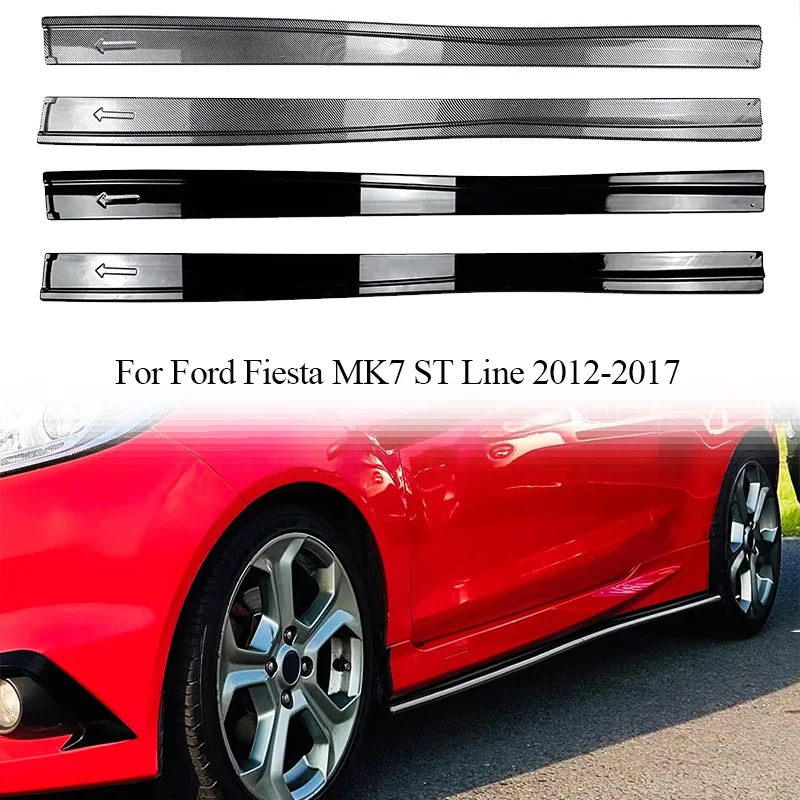 Para Ford Fiesta MK7 ST Line 2012-2017 faldas laterales de coche extensión Winglet ala lateral parachoques labio divisores Auto partes Bodykits
