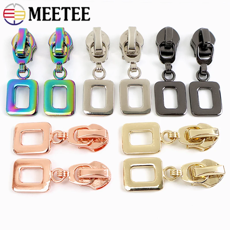 

5-20Pcs Meetee 5# Sewing Nylon Zipper Slider Puller Bag Purse Pocket Zippers Pull lock Clothing Zip Repair Kit DIY Accessories