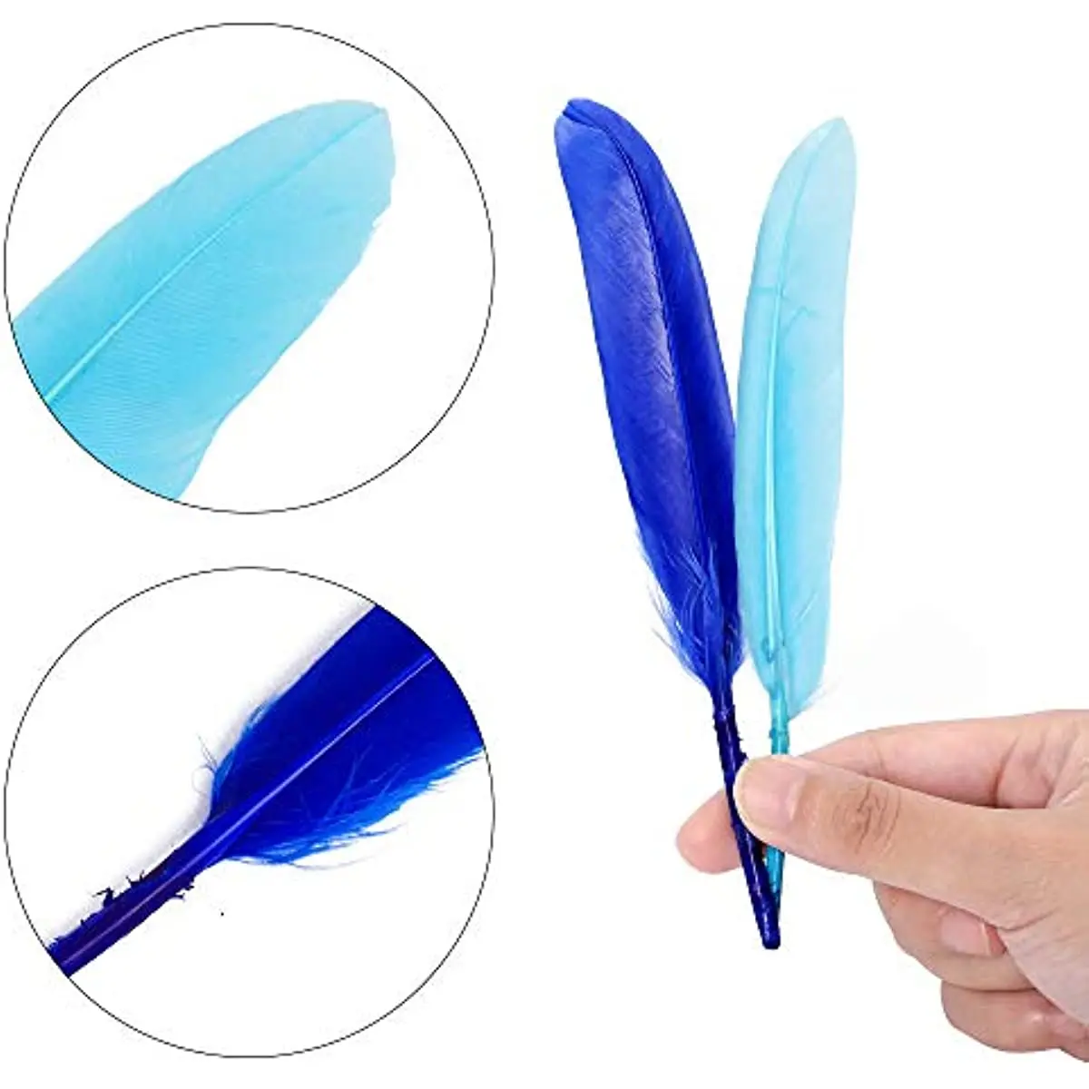 Colorful Natural Goose Feather 4-6 Inch /10-15 Cm 50/100Pcs DIY Carnival Feathers For Costume Headress Mask Crafts Home Plumas