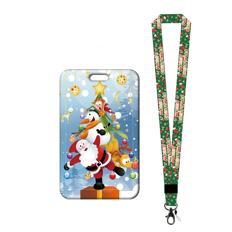 Weihnachten Gnome Kartenhalter Lanyard Schlüsselanhänger Yule Tür Kartenetui Umhängeband Chrimbo ID Ausweishalter Schlüsselzubehör – Detail 18