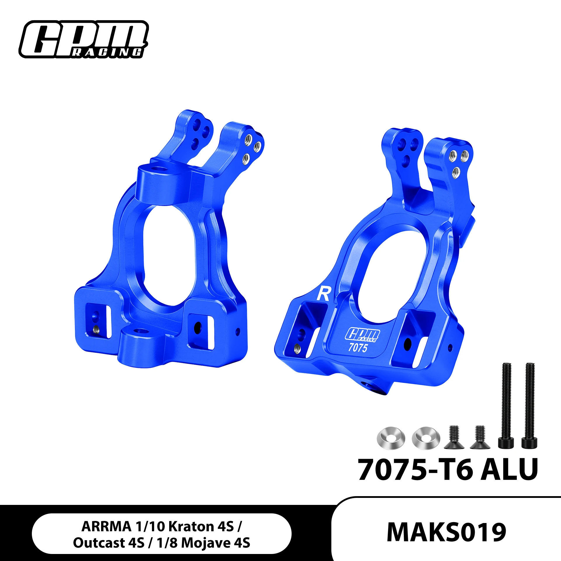 

GPM 7075 Alloy Front C Hubs AR330519 ARRMA 1/10 Kraton Outcast 4S BLX V1/V2 Mojave 1/8
