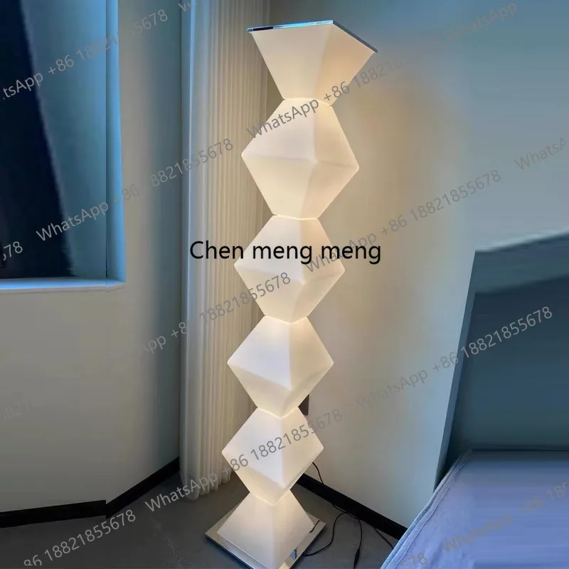 Living room floor lamp next to sofa cream wind decoration light luxury room bedroom atmosphere