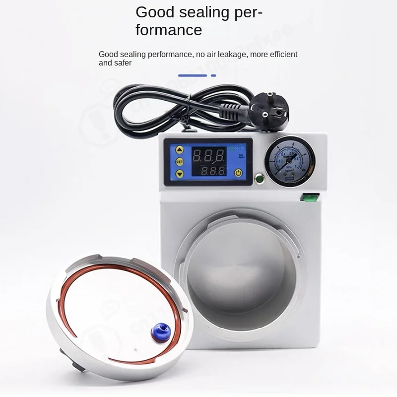 ABBP Tooth Laboratory Curing Pressure Pot Portable Polymerizer, Digital Display Silicone Mold Repair Equipment for Dentures